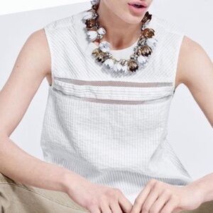 J.Crew Womens Sleeveless Blouse. Size 2. Color light white.